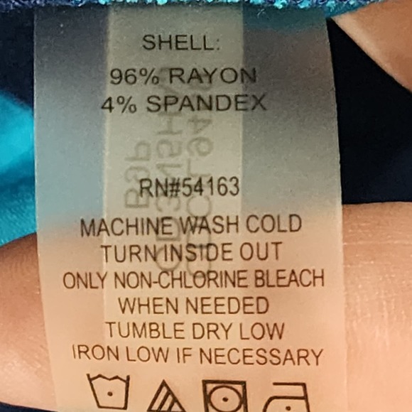 Calvin Klein blue and turquoise striped super soft beachy maxi dress size 14 - Picture 4 of 5